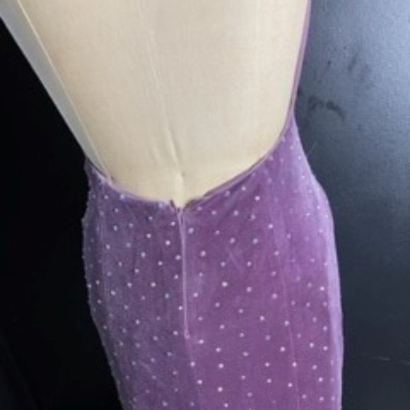 Jovani Purple velvet gown - Picture 3 of 4